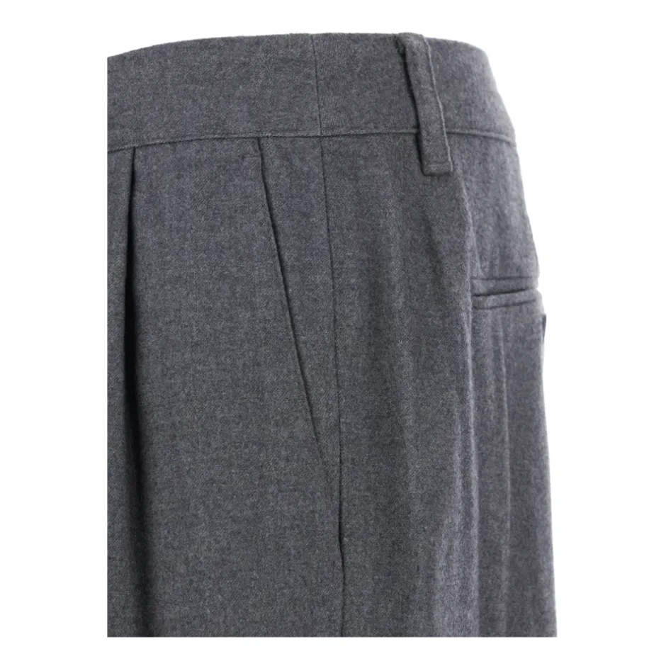 Sale Pleated Wide Slacks Bukser