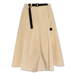 New Plisseret Midi Nederdel Dame Nederdele