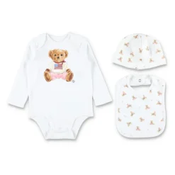 Discount Polo Bear Bomuldsgavesæt med 3 Dele Børn Bodystocking & Sæt