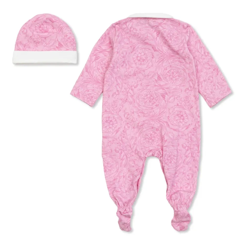 Clearance Printed Cotton-Jersey Sleepsuit Set Børn Bodystocking & Sæt