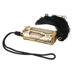 Best Python Læder Mini Spejl Tassel Taske Dame Tilbehør Til Tasker
