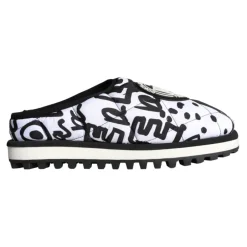 New Quiltet Logo Slide Sandaler Hvid Hjemmesko