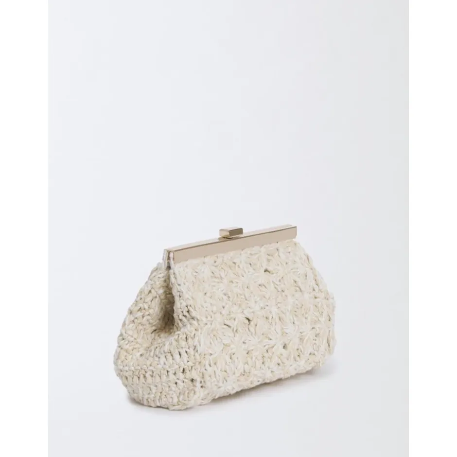 Discount Raffia Blomster Clutch Elegant Skuldertaske Dame Clutch