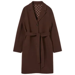 Clearance Reversible Silk Wool Coat Dame Frakker