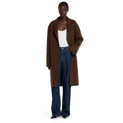 Clearance Reversible Silk Wool Coat Dame Frakker