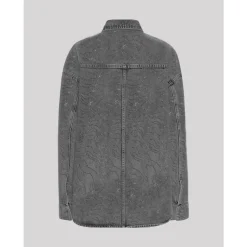 Rhinestone Denim Skjorte Dame Bluser & Skjorter