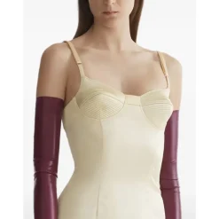 Best Ribbed Bodice Midi Dress Dame Kjoler