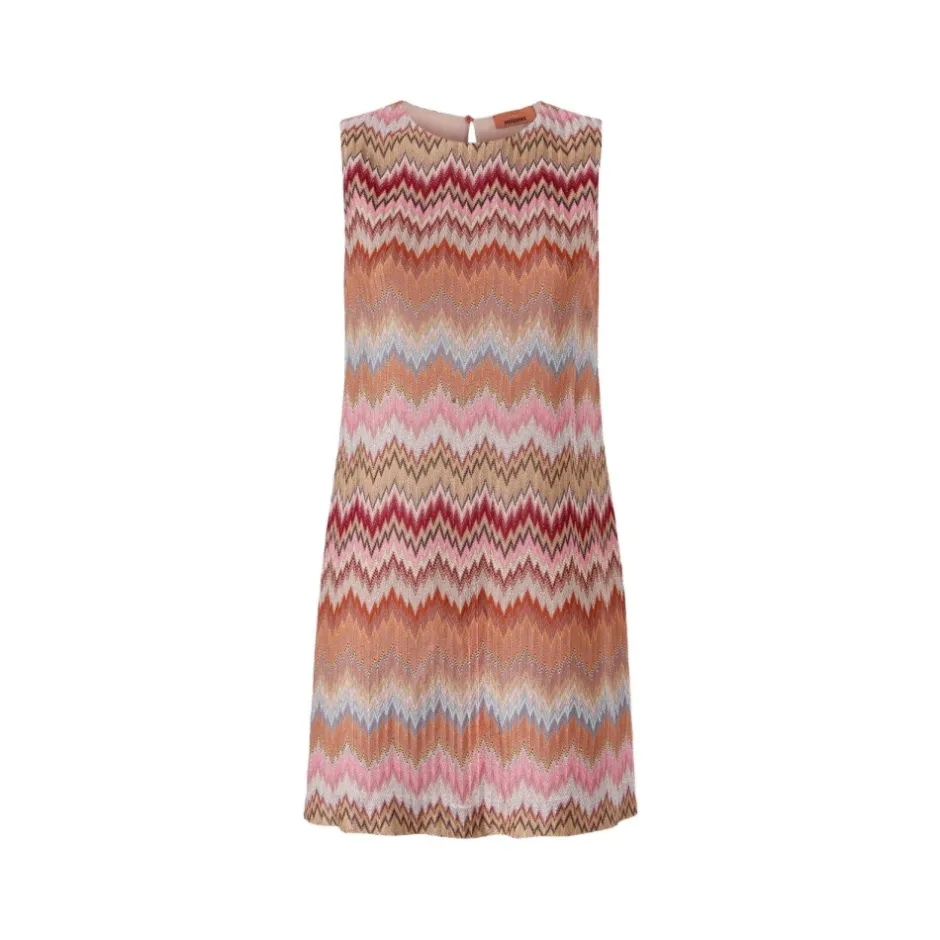 Ærmeløs Mini Kjole med Chevron-mønster Dame Kjoler