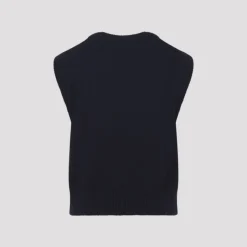 Online Ærmeløs V-hals sweater Strik