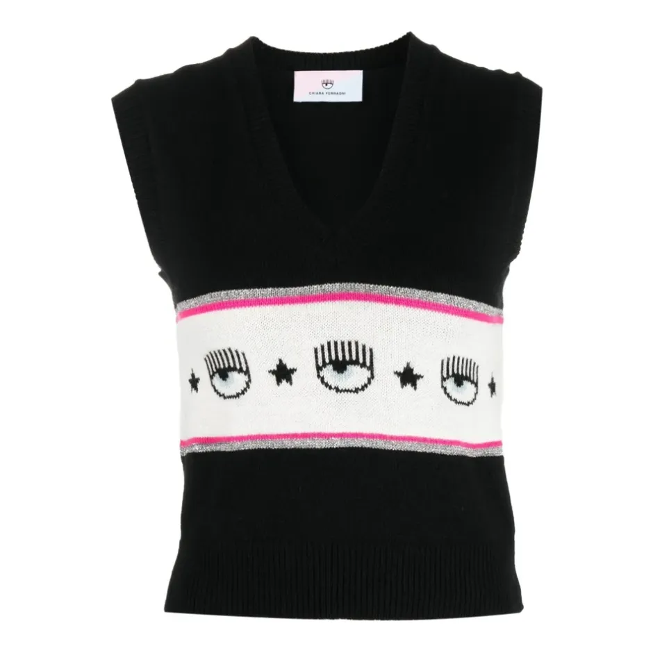 New Ærmeløst strik Dame Striktrøjer & Sweatere