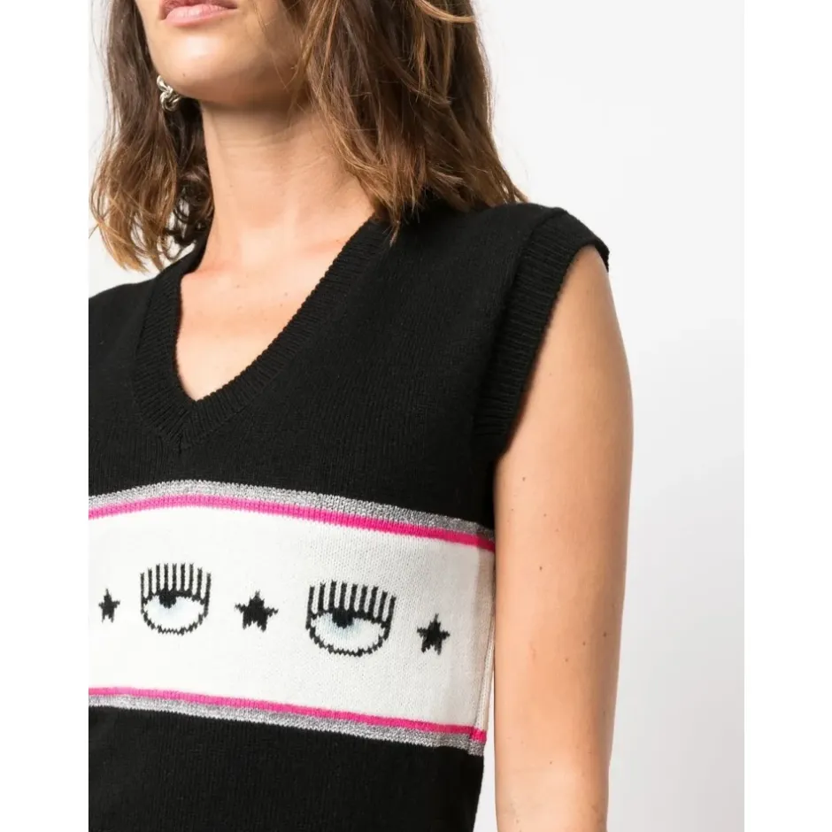 New Ærmeløst strik Dame Striktrøjer & Sweatere