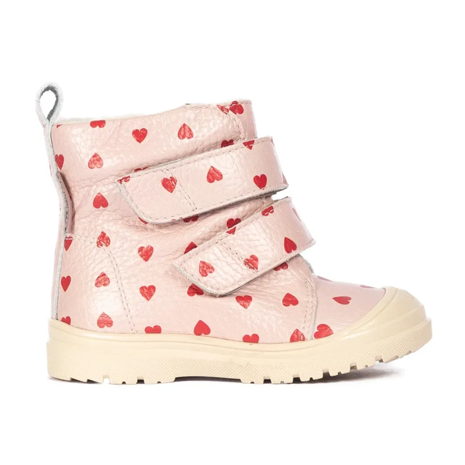 Outlet Rose Hearts Vinterstøvle med Velcro Børn Støvler