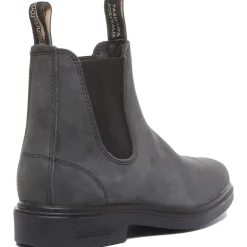 Clearance Rustikke sorte stilfulde letvægtsstøvler Chelsea Boots|Støvler