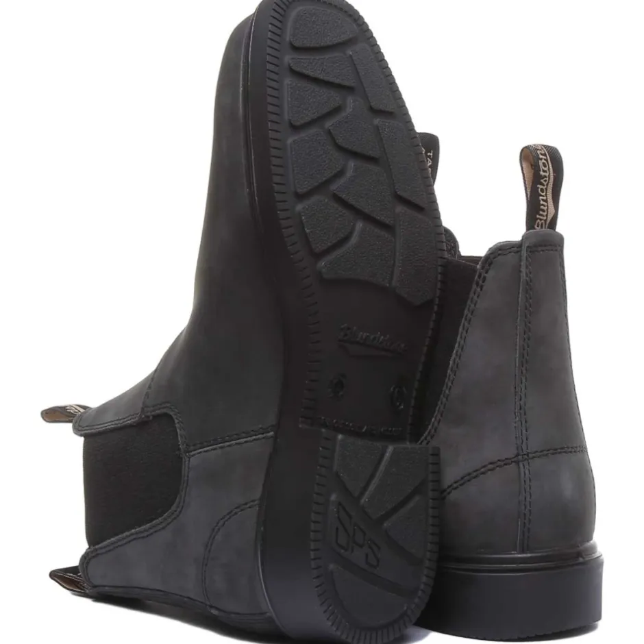 Clearance Rustikke sorte stilfulde letvægtsstøvler Chelsea Boots|Støvler