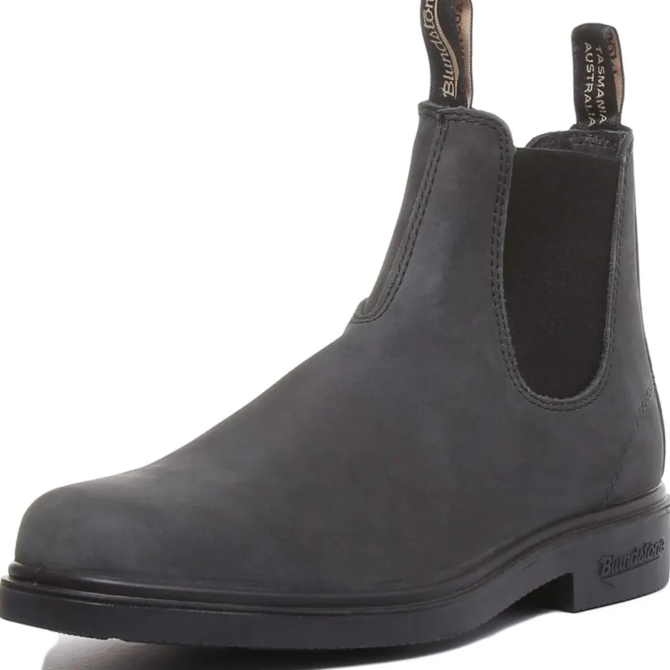 Clearance Rustikke sorte stilfulde letvægtsstøvler Chelsea Boots|Støvler