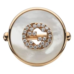 Sammensatte ring i lyserød d, mop, diamanter, gg pavé Dame Smykker