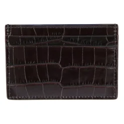 Sale Shiny Printed Croc Exotic Line Classic Credit Card Holder Punge & Kortholder