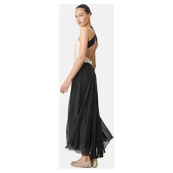 Online Silke Chiffon Lang Nederdel Dame Nederdele