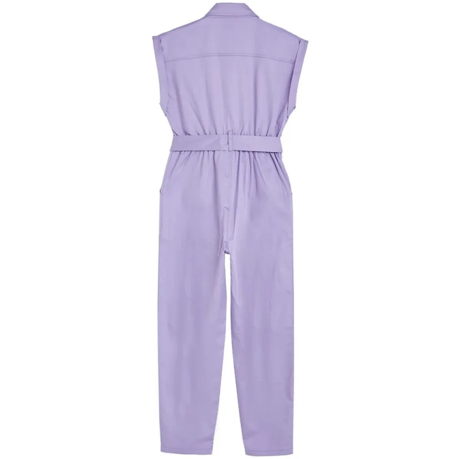 Hot Skjortekjole med knaplukning foran og tone-i-tone bælte Børn Jumpsuits