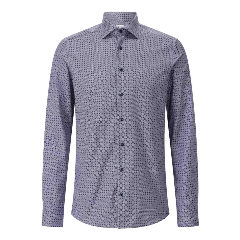 Outlet Slim-Fit Twill Skjorte med Mønster Skjorter