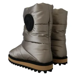 New Sølv Vinter Mid Calf Støvler Vinterstøvler