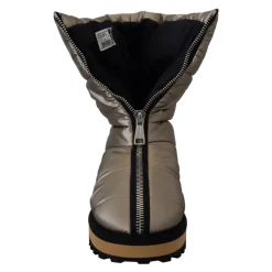 New Sølv Vinter Mid Calf Støvler Vinterstøvler