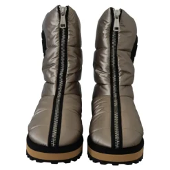 New Sølv Vinter Mid Calf Støvler Vinterstøvler