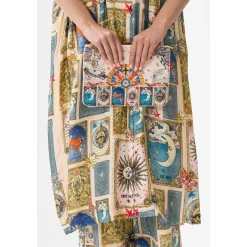 Clearance Small Canvas Clutch - House Of Horoscopes Dame Clutch