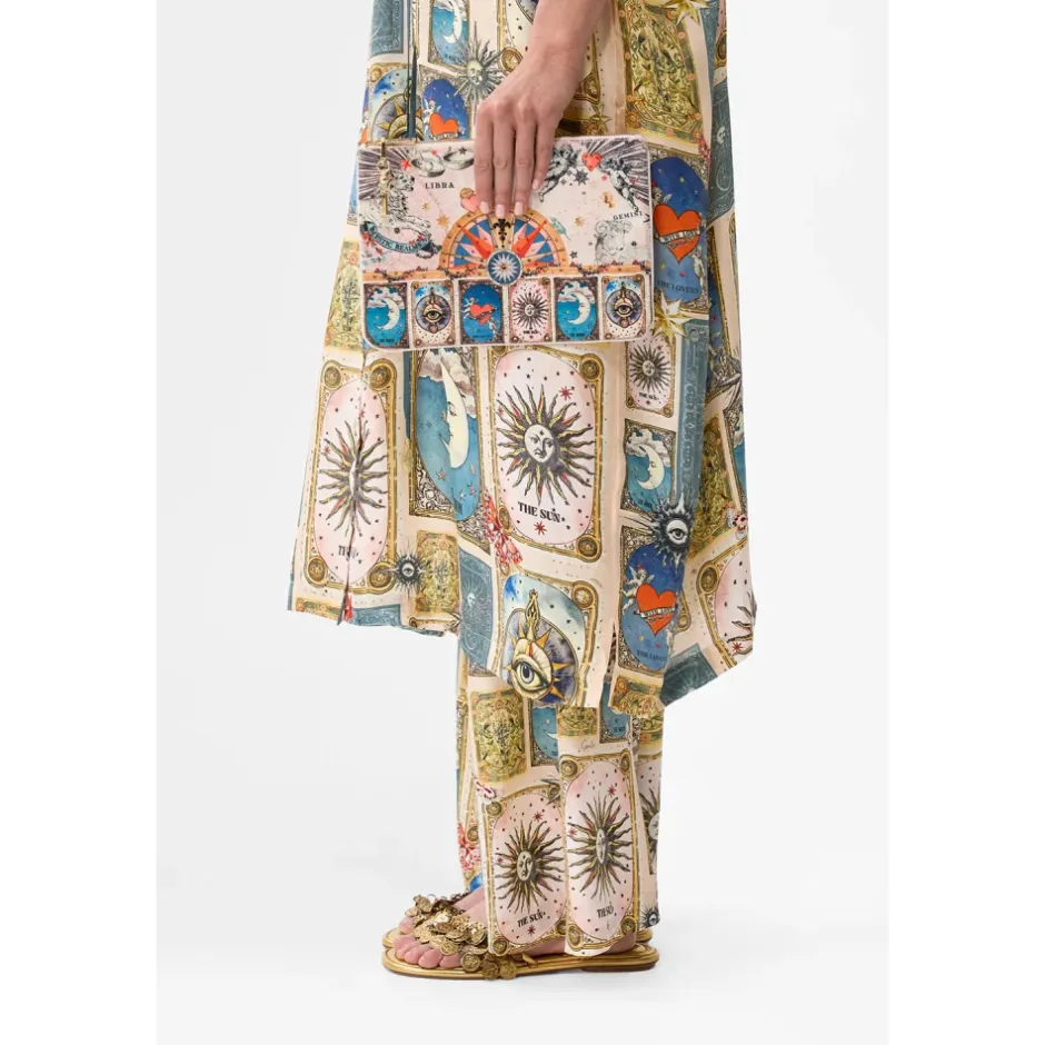 Clearance Small Canvas Clutch - House Of Horoscopes Dame Clutch