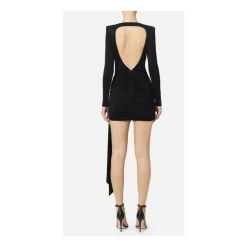 Best Cross-Neck Draperet Mini Kjole Dame Kjoler