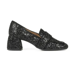 Best Glitter Loafer med 5cm Hæl Dame Pumps|Stiletter