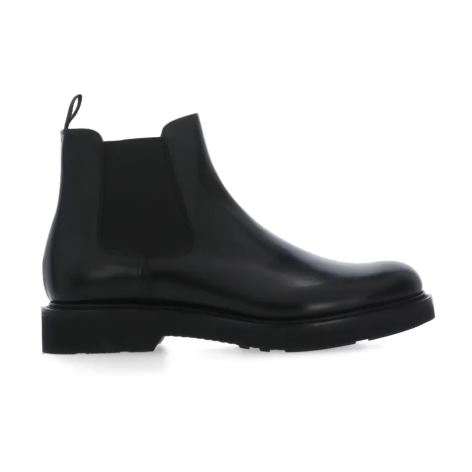 Clearance Læder Ankelstøvler med Elastikbånd Chelsea Boots