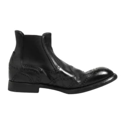 Discount læder ankelstøvler slip on Chelsea Boots