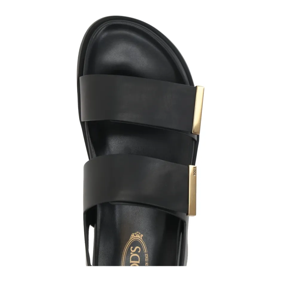 Clearance læder flade sandaler Dame Sandaler
