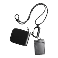Clearance Læder Lanyard Zip Around Kortholderpung Punge & Kortholder
