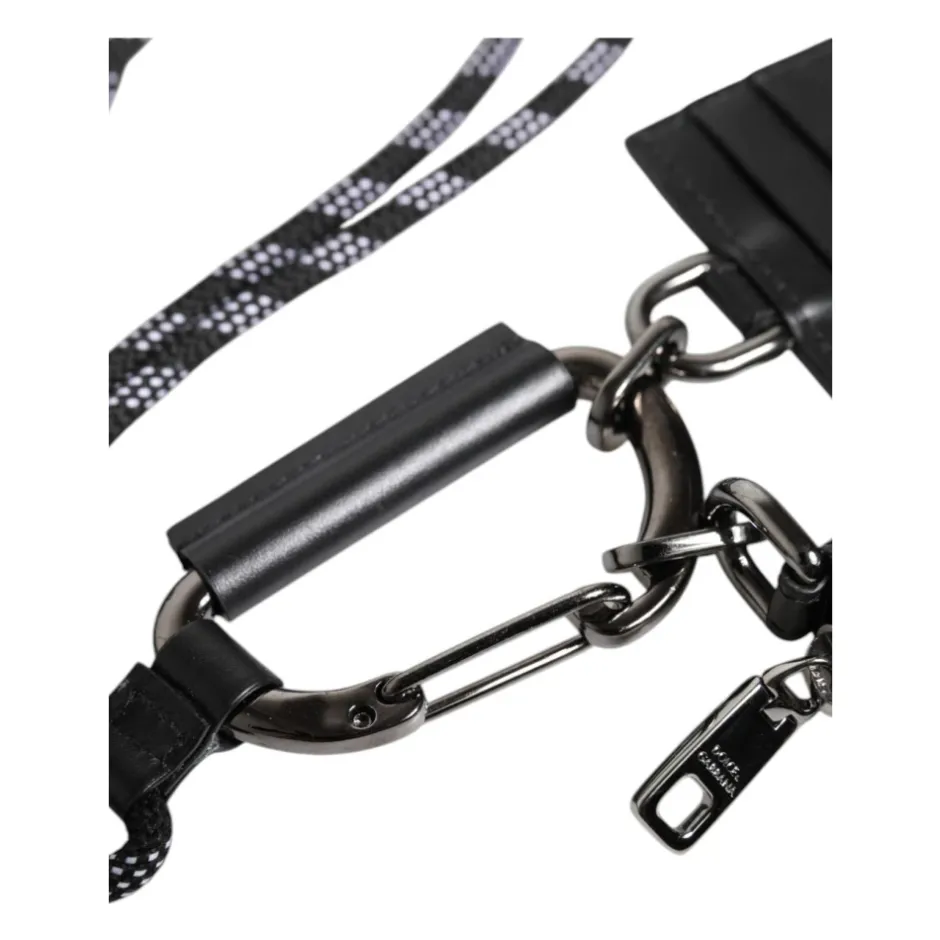 Clearance Læder Lanyard Zip Around Kortholderpung Punge & Kortholder