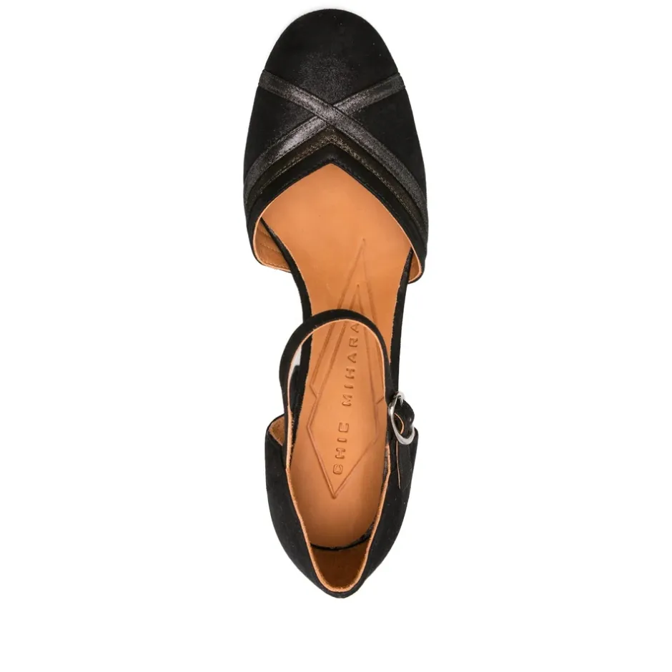 Clearance Ruskind Ankelrem Blokhæl Dame Pumps|Stiletter