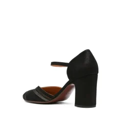 Clearance Ruskind Ankelrem Blokhæl Dame Pumps|Stiletter