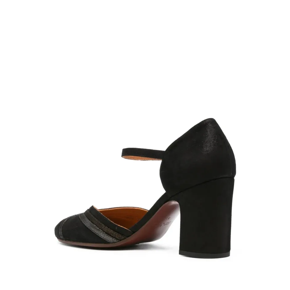 Clearance Ruskind Ankelrem Blokhæl Dame Pumps|Stiletter