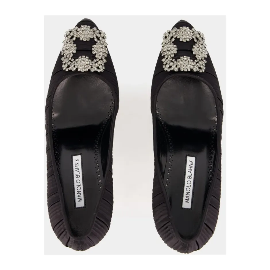 Discount Satin Krystal Spænde Pumps Dame Pumps|Stiletter
