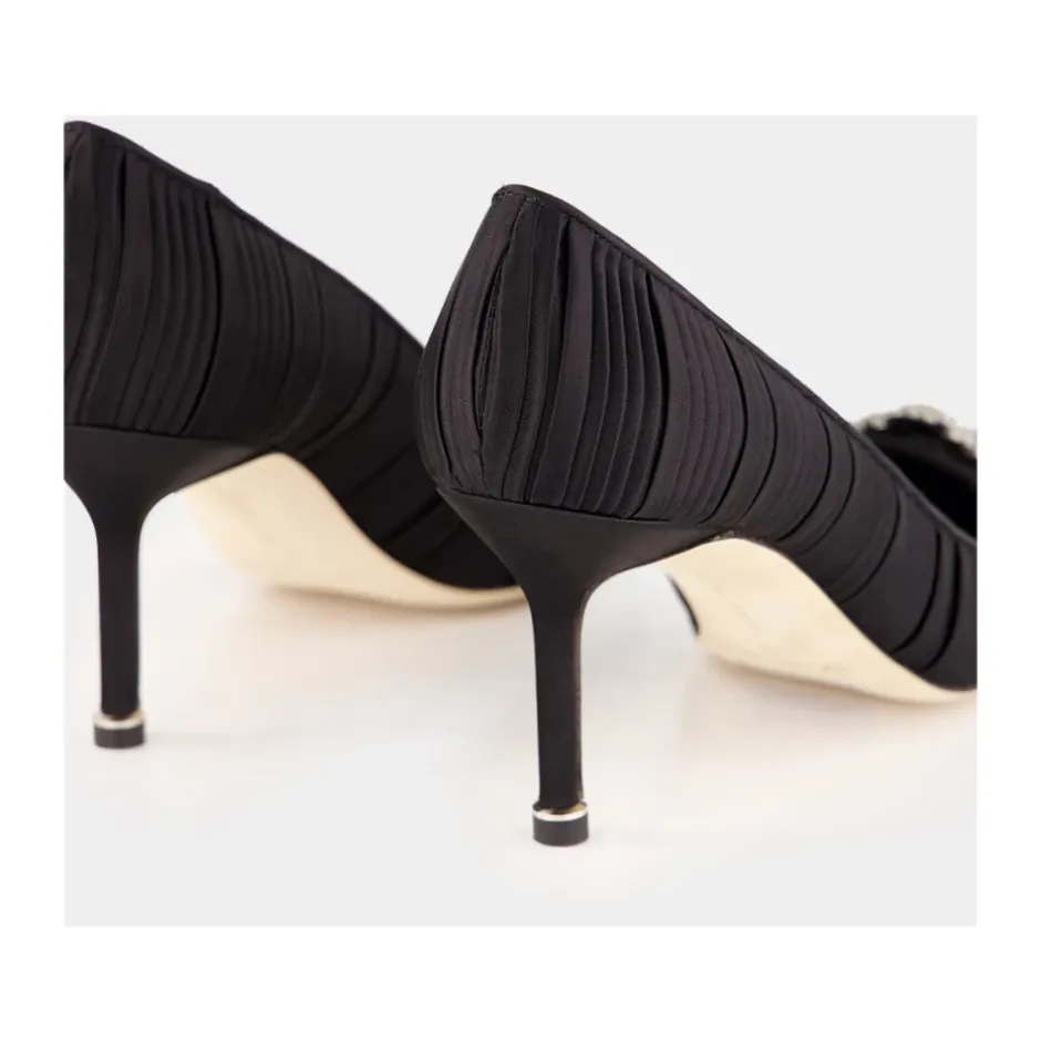 Discount Satin Krystal Spænde Pumps Dame Pumps|Stiletter