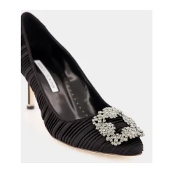 Discount Satin Krystal Spænde Pumps Dame Pumps|Stiletter