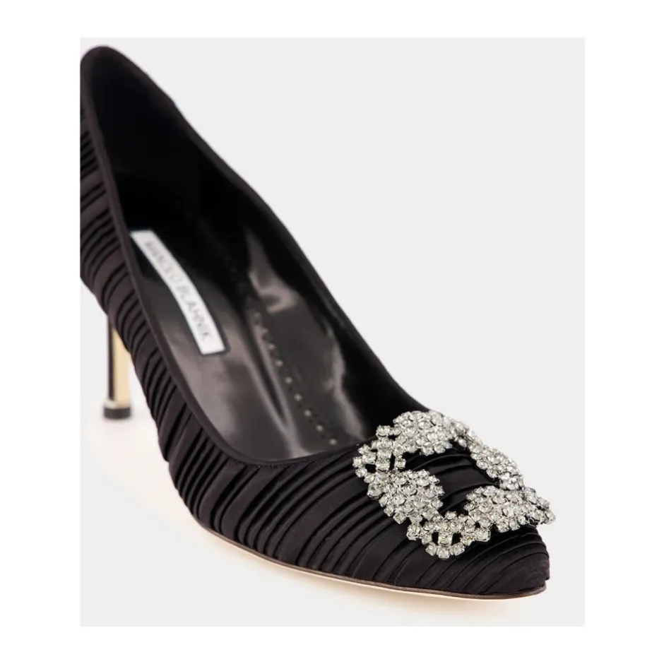 Discount Satin Krystal Spænde Pumps Dame Pumps|Stiletter