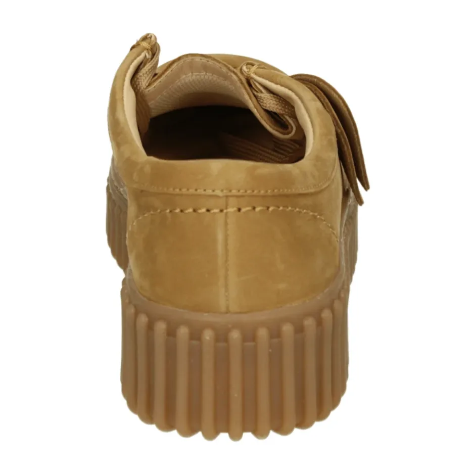 Hot Sporty lavt damesko i cognac Dame Snøresko