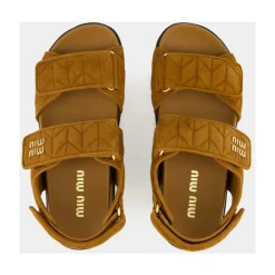 Best Sporty Matelassé Nappa Lædersandaler Dame Sandaler
