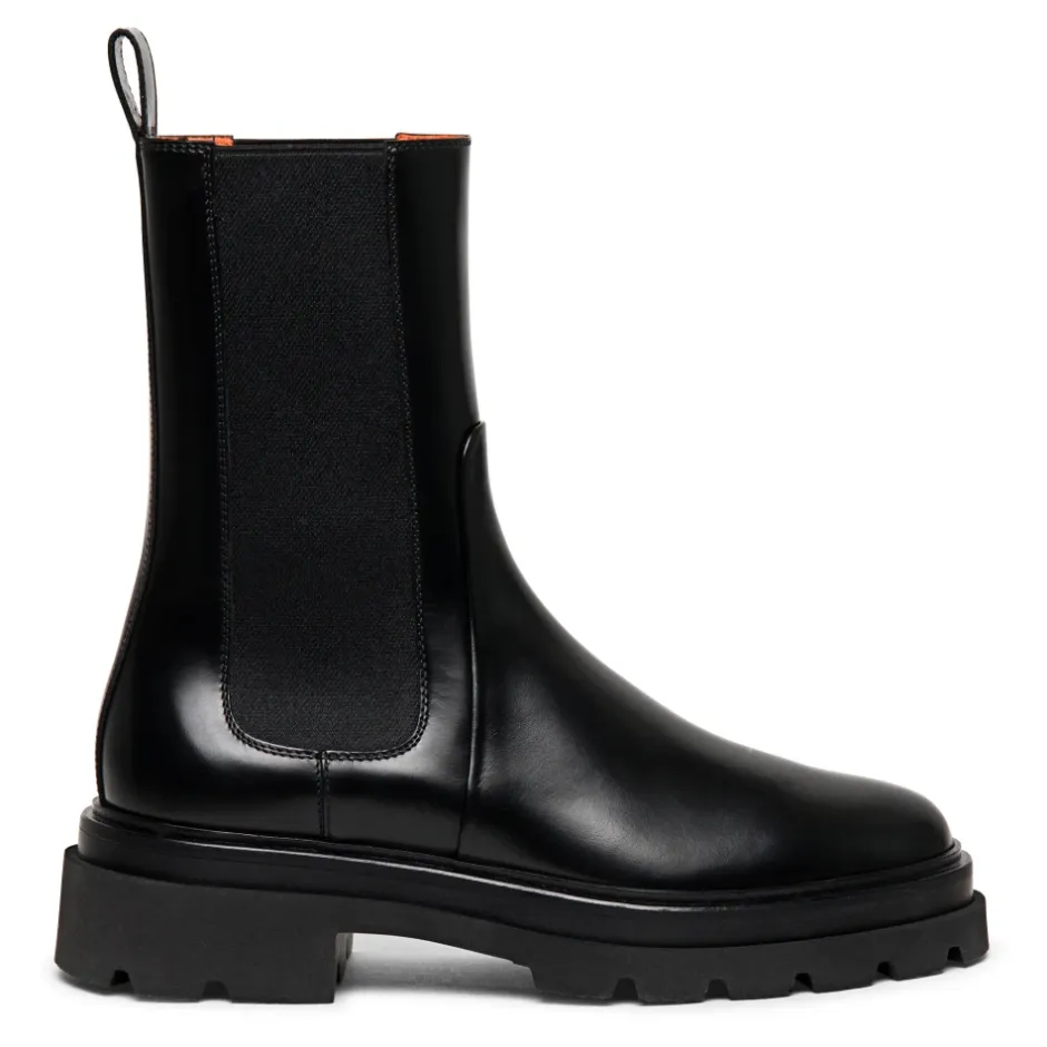 New Stilfulde læderkampstøvler Dame Chelsea Boots