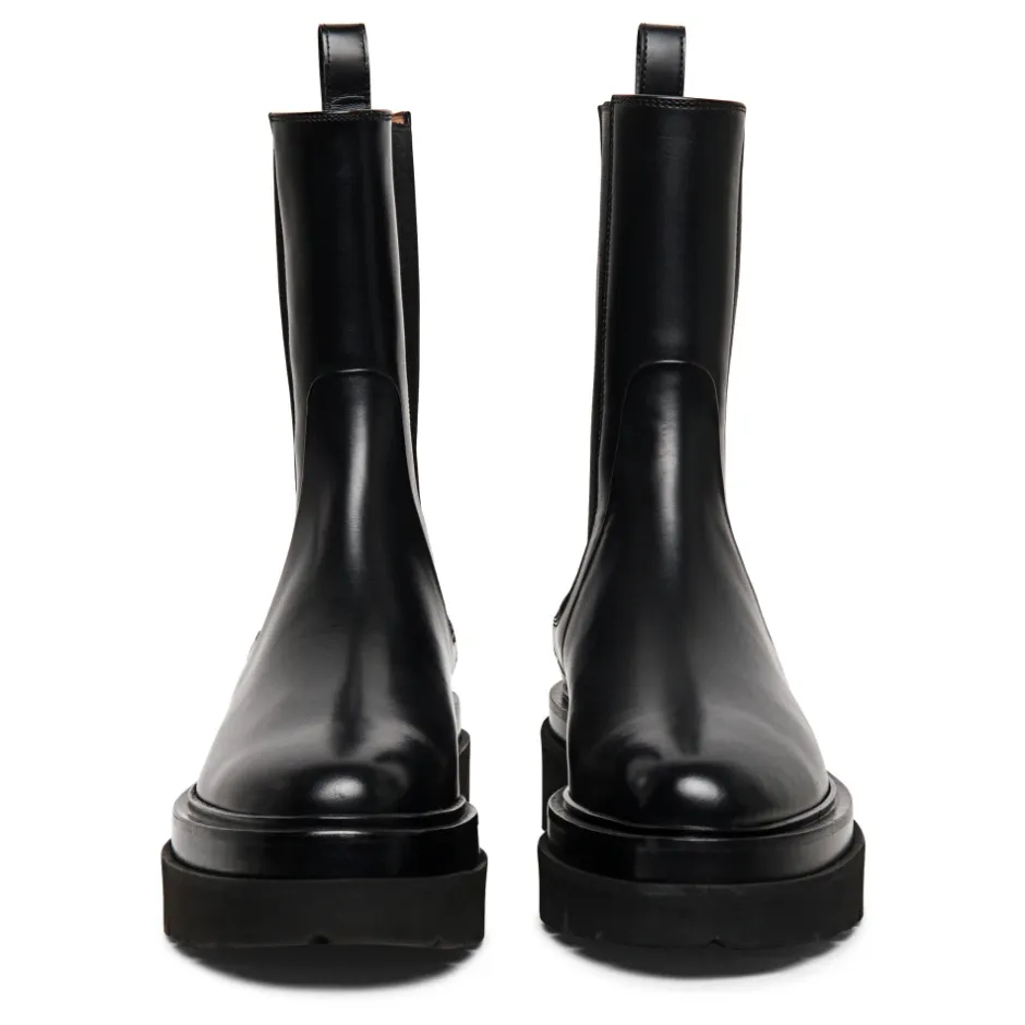 New Stilfulde læderkampstøvler Dame Chelsea Boots