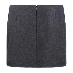 Straight Hem Wool Skirt Dame Nederdele