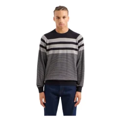 New Stribet rundhals sweater Strik