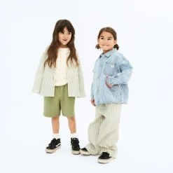 Sale Stribet Unisex Junior Pyjamas Soft Stripe Børn Nattøj